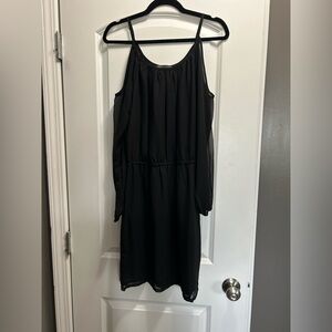 NWT Small Boston Proper Peep-Shoulder Black Women's Dress